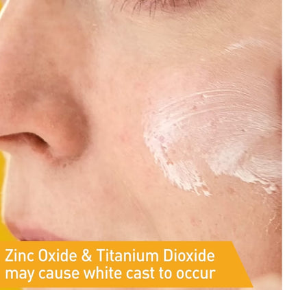 CeraVe 100% Minerale Sonbrandroom SPF 50, Gesigsonbrandroom met Sinksoksied en Titaandioksied, Hialuronzuur + Niasienamied Reisgrootte (2.5 oz)