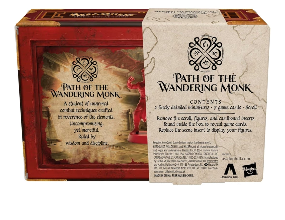 HeroQuest Hero Collection Path of The Wandering Monk Figures | Includes 2 Detailed Miniatures | Requires HeroQuest Game System to Play | Ages 14 and Up