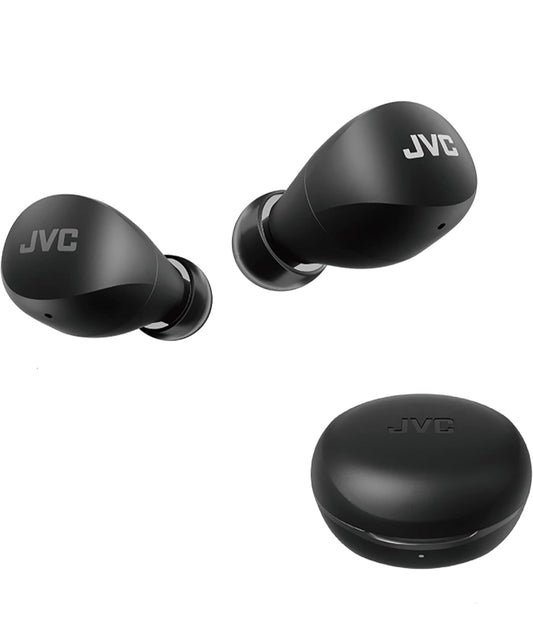JVC Kompakte en Liggewig Gumy Mini Ware Draadlose Oorfone, Lang Batterylewe (tot 23 Uur), Klank met Neodymium Magneet Drywer, Waterweerstand (IPX4) - HAA6TB (Swart)
