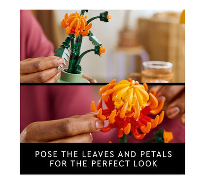 LEGO Botanicals Krysant boustel Blommekuns vir Tafelversierings en Dekorasie