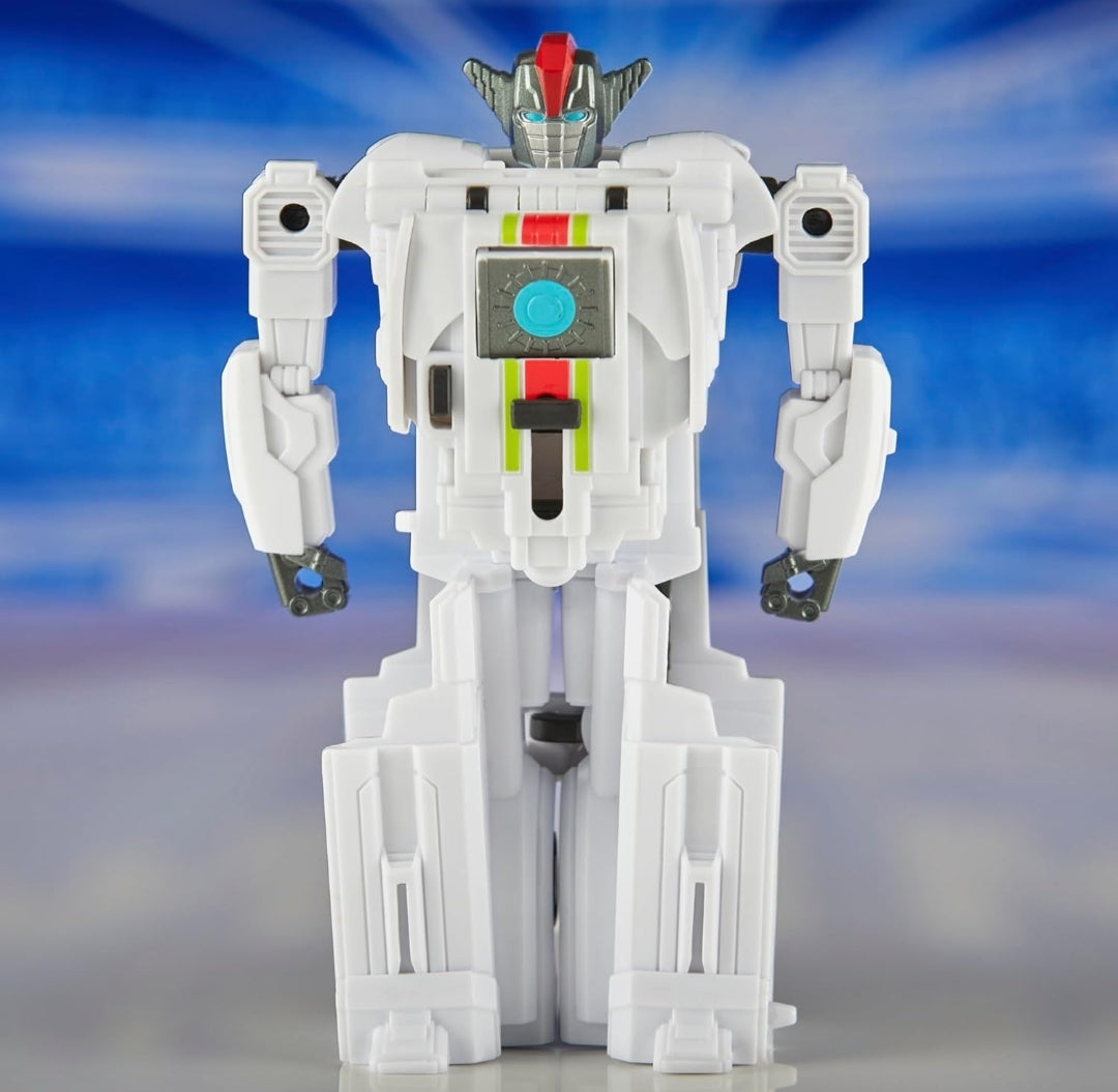 Transformers One Cog Changer Wheeljack 4-Inch Robot Action Figure, Interactive Toys for Boys and Girls Ages 6 and Up