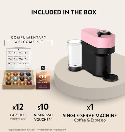 Nespresso Vertuo Pop+ Koffie- en Espressomasjien deur De'Longhi - Lekkergoedpienk