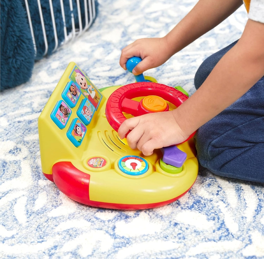 CoComelon Learning Steering Wheel with Lights and Sounds, Learning & Education, Batteries Included, Medium, Kids Toys for Ages 3 Up by Just Play