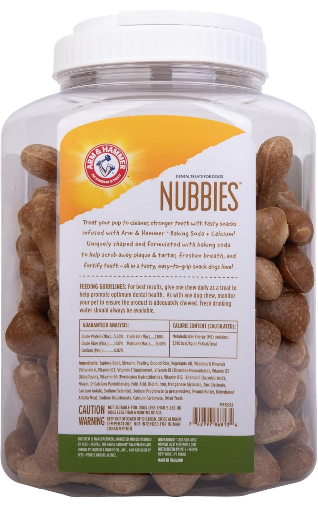 Arm & Hammer for Pets Nubbies Dental Treats for Dogs w/ Calcium 139CT (Packaging may vary)