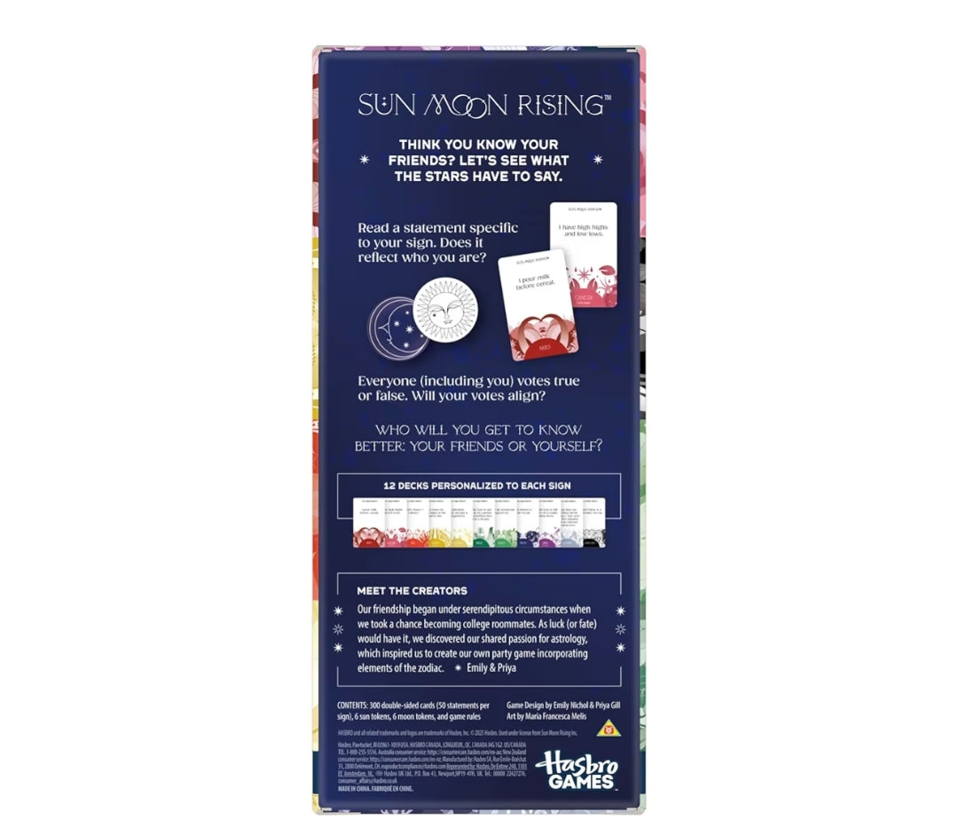 Sun Moon Rising Game (2nd Edition) - 300 Zodiac Inspired Conversation Cards - Astrology Themed Party Games