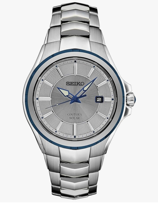 Seiko-horlosie vir Mans Coutura-versameling Sonkrag Diamant-horlosie