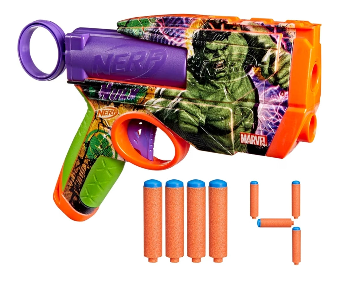 Nerf Marvel Hulk Dart Blaster N1 Foam Darts - Outdoor Toys & Games (Ages 8+)