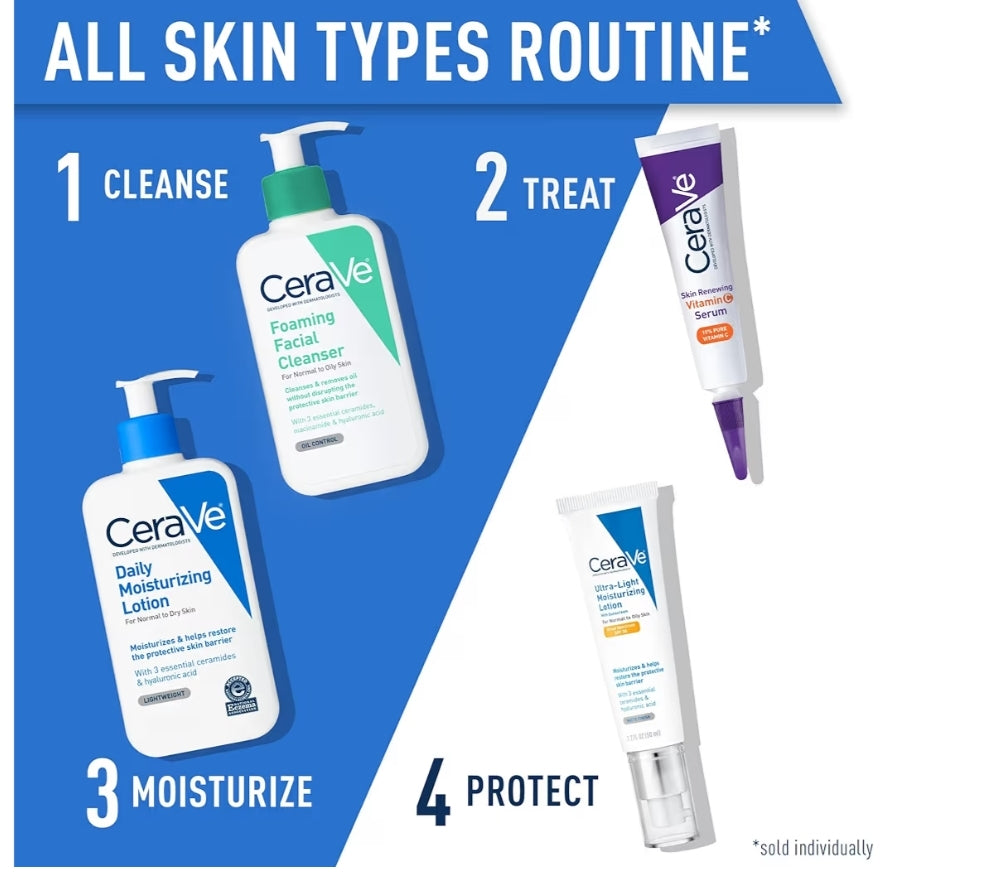 CeraVe Daaglikse Bevogtigende Melk vir Droë Vel, Liggaamsmelk en Gesigbevogtiger met Hialuronsuur en Seramied (19 Oz)