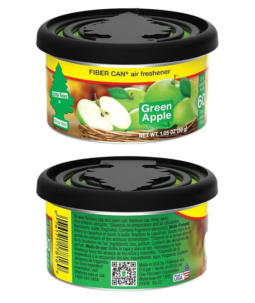 LITTLE TREES Kar Lugverfrisser Veselblik Langdurige Geur - Groen Appel (4)