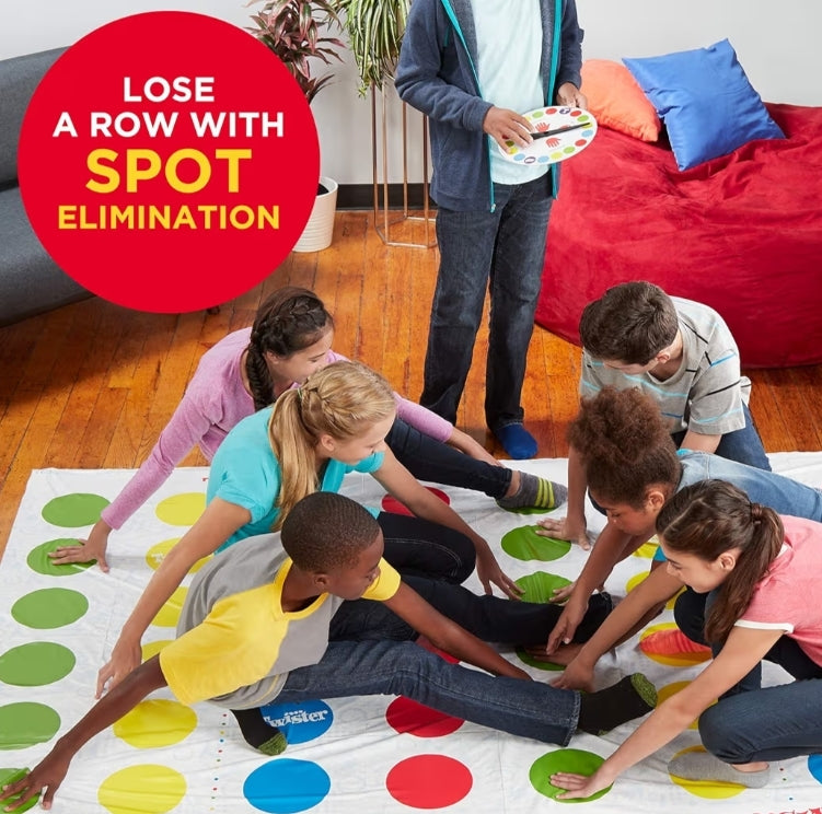 Hasbro Gaming Twister Ultimate: Bigger Mat, More Colored Spots, Family, Kids Party Game - Compatible with Alexa
