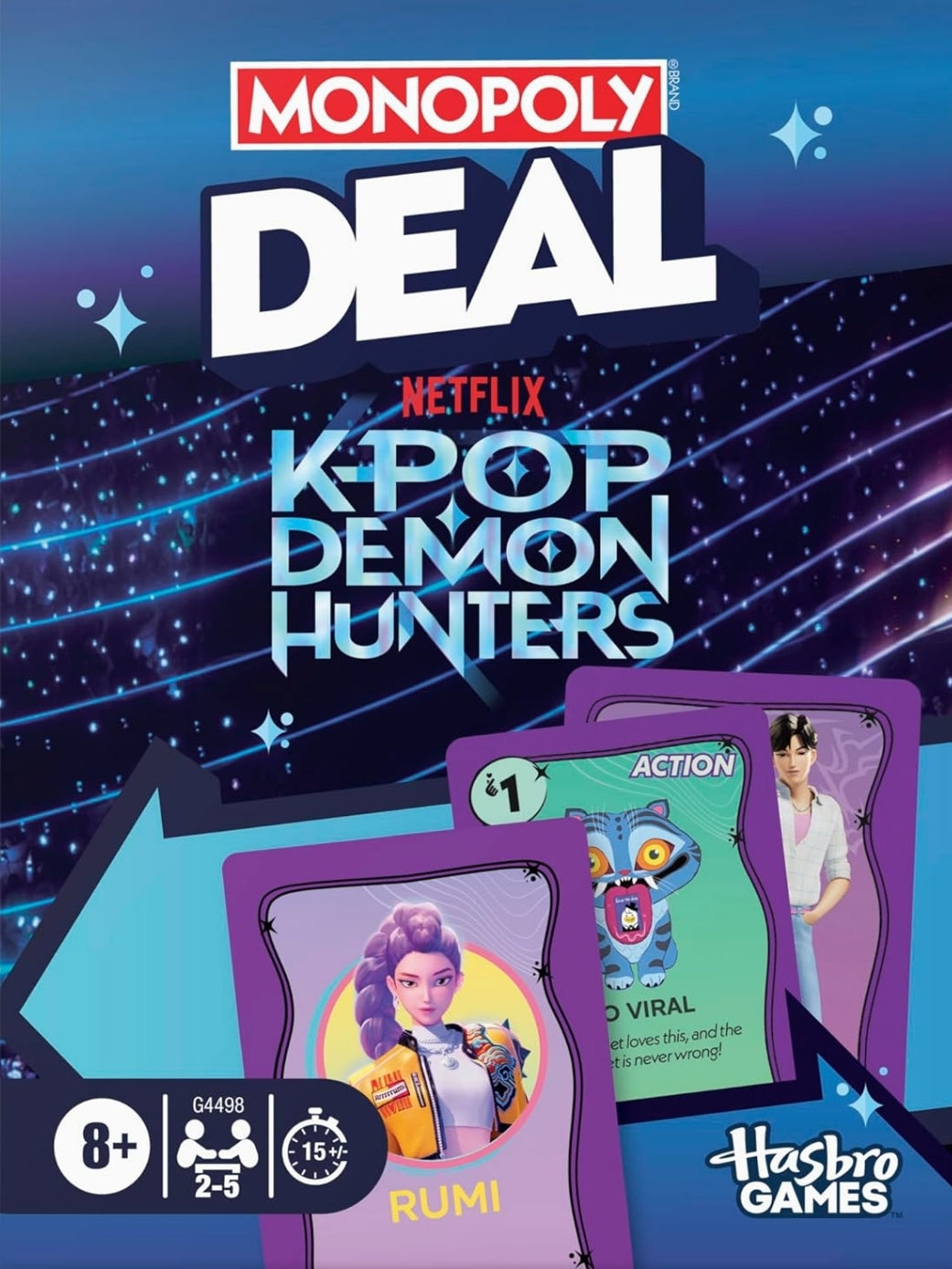Monopoly Deal: Kpop Demon Hunters Card Game - Family Games (Kids, Tweens, Teens, and Adults - 2-5 Players - Ages 8+)