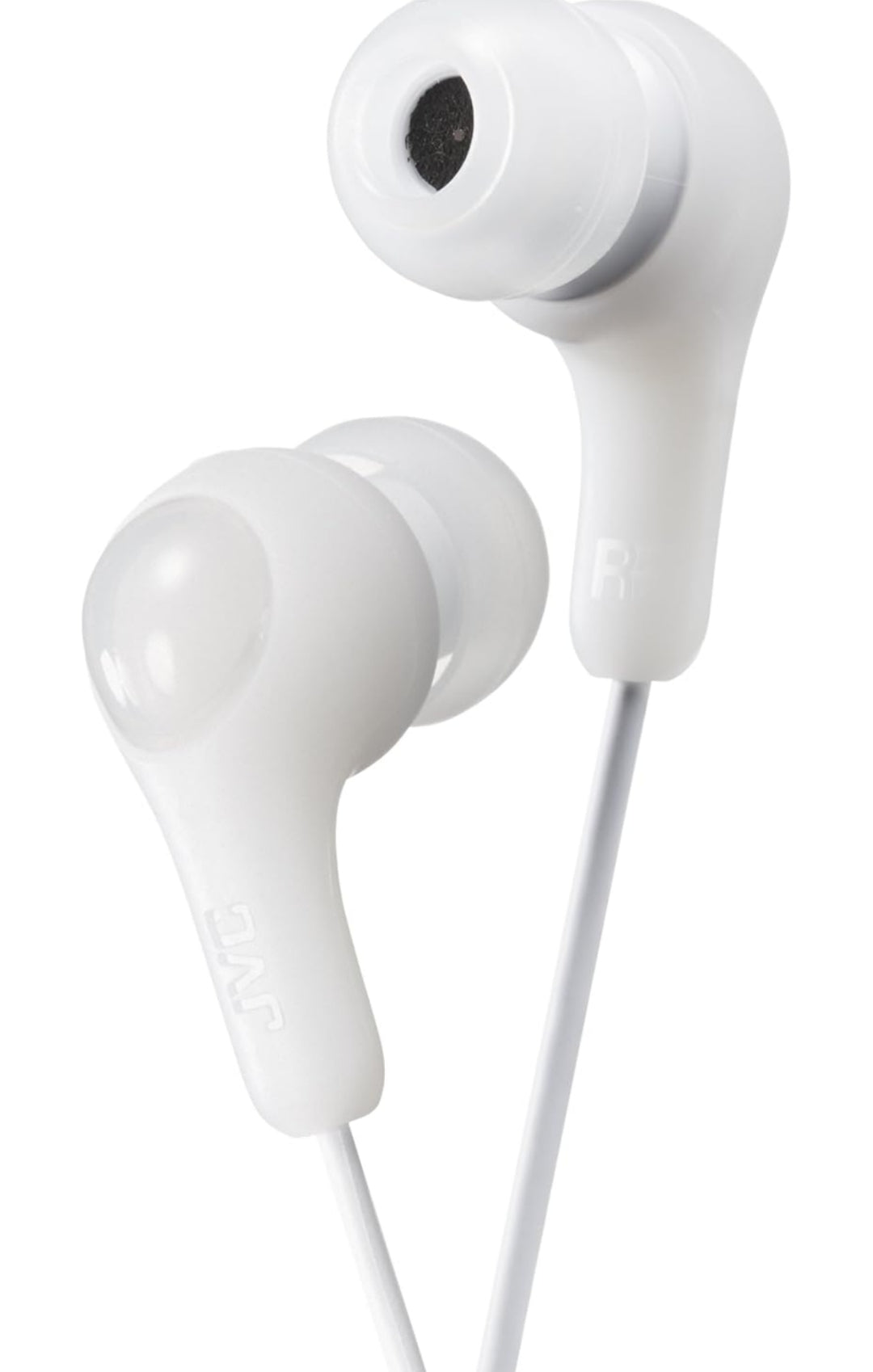 JVC Gumy "in-ear"-oordopjes, Kragtige klank, Gemaklike en veilige pasvorm, Silikoonoorstukke S/M/L - HAFX7W Wit