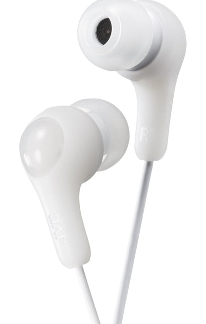 JVC Gumy "in-ear"-oordopjes, Kragtige klank, Gemaklike en veilige pasvorm, Silikoonoorstukke S/M/L - HAFX7W Wit