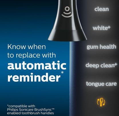 Philips Sonicare Oorspronklike W DiamondClean Tandeborselkoppe, 2 Borselkoppe (Swart) HX6062/95