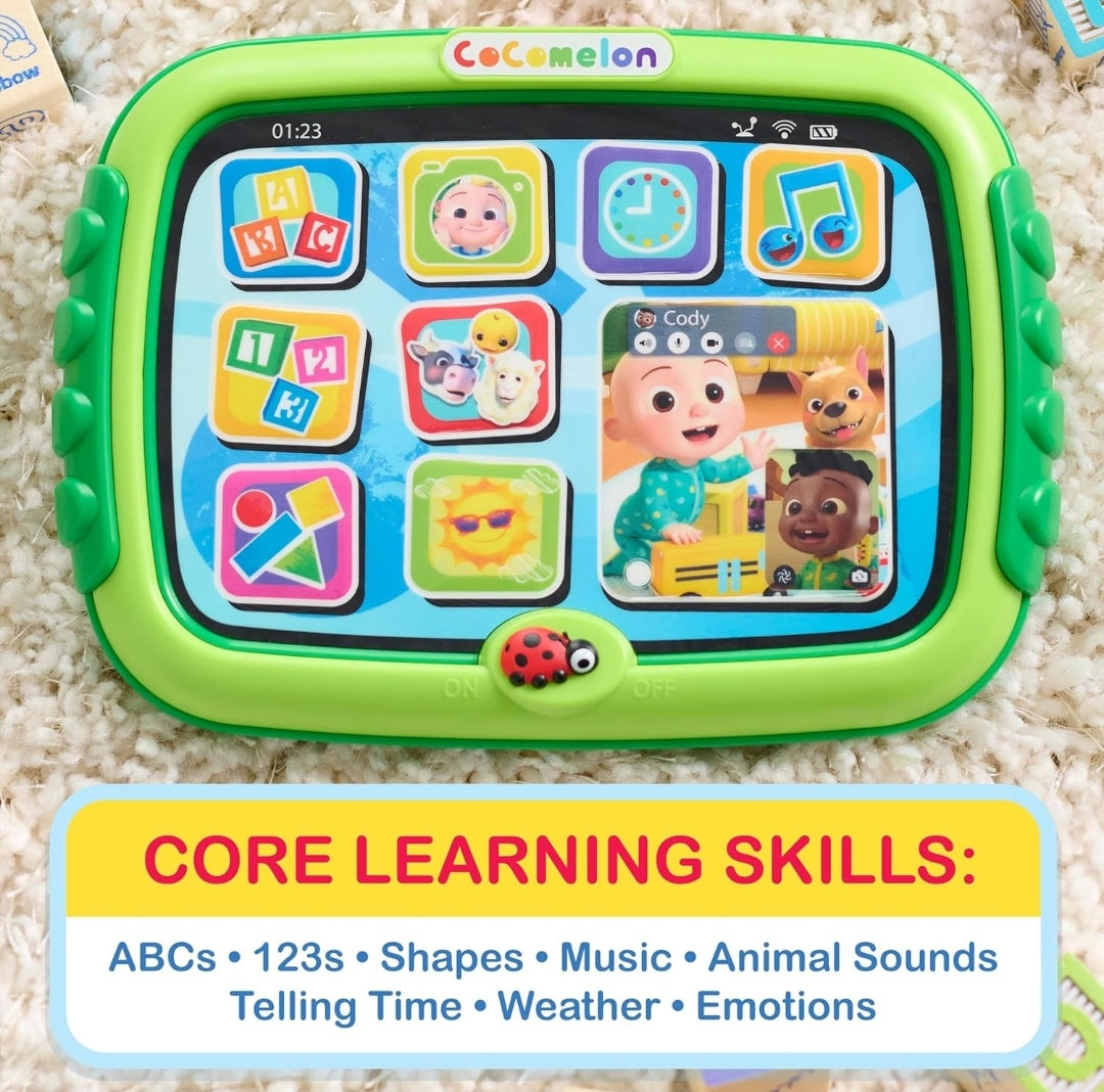 Just Play CoComelon Learning Tablet, 60+ Learning Phrases, Sing-Along to The “The Alphabet Song, Kids Toys for Ages 18 Month