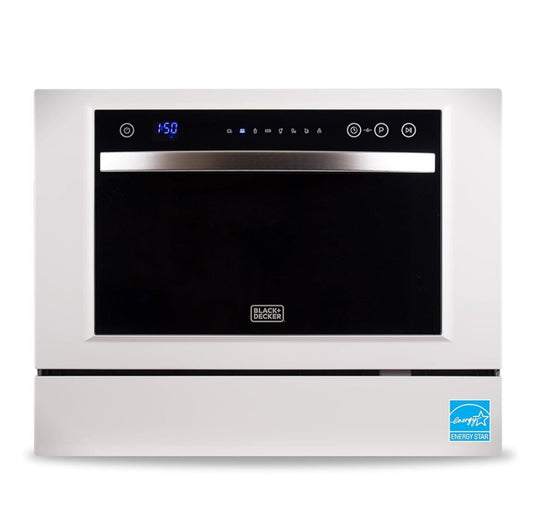 BLACK+DECKER BCD6W 6 Plekplek Skottelgoedwasser ENERGY STAR Draagbaar Kompakte Werkbladmodel