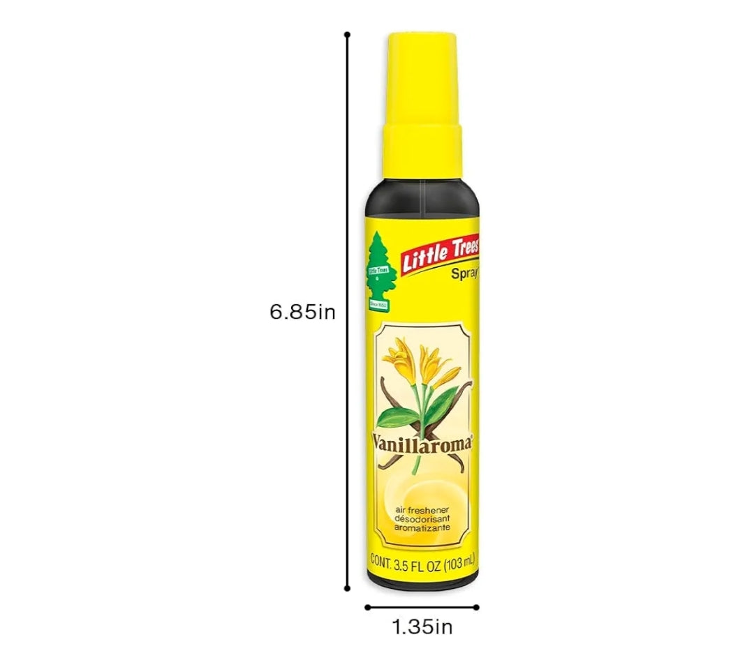 LITTLE TREES Car Air Freshener Spray Long-Lasting Scent On-the-go Freshness -Vanillarom (6)