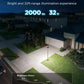 Outdoor Lamp Post Lights, 2000LM High White Brightness w/ 6 Zones RGBIC Lighting Effect for Outdoor Decor, Double Sensor Integrated, IP66 Waterproof, Work with Alexa, Google Assistant