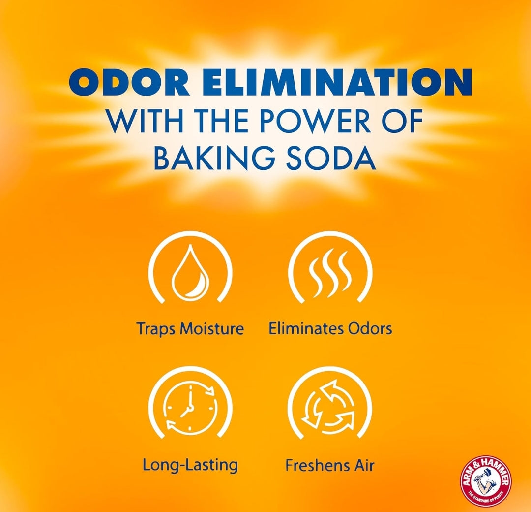 Arm & Hammer Clean Burst Moisture Absorber and Odor Eliminator Tubs -  (14 oz 3 Pack) Trap Excess Moisture - White