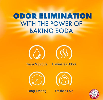 Arm & Hammer Clean Burst Moisture Absorber and Odor Eliminator Tubs -  (14 oz 3 Pack) Trap Excess Moisture - White