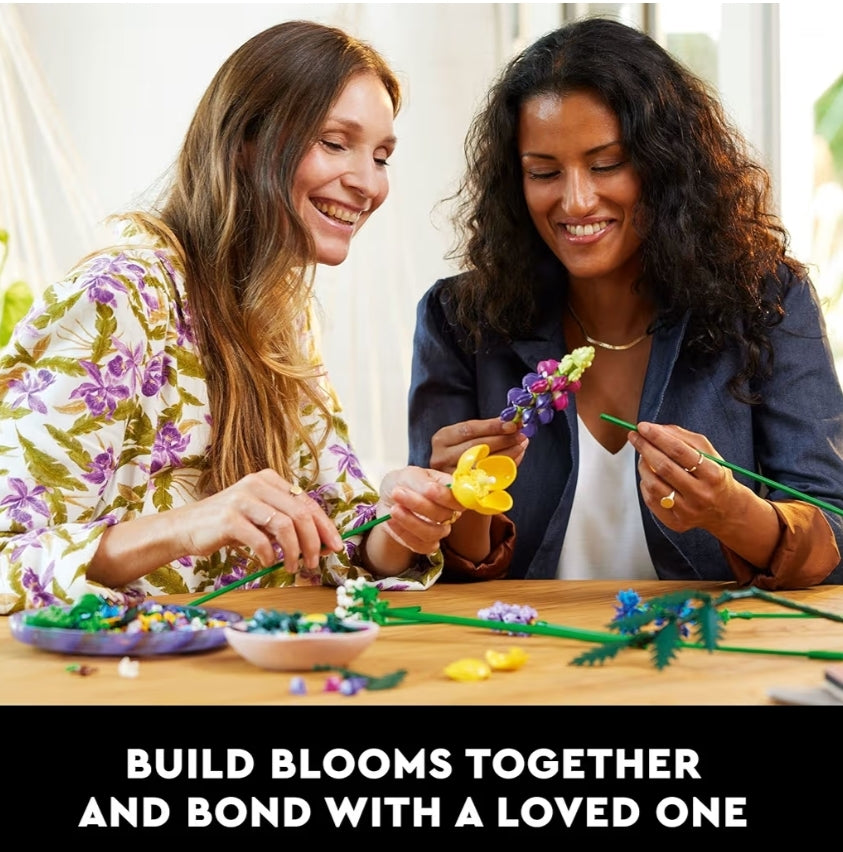 LEGO Botanicals Kunsmatige Veldblomruiker - Binnenshuise Blomme Boustel vir Huis, Kombuis, Lessenaardekorasie