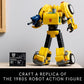 LEGO Icons Transformers Bumblebee Action Figure, Collectible Robot Gift Converts to Vehicle Mode -10338