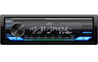 JVC KD-X480BHS Multimedia Motor Stereo, Enkel Din, Ingeboude Amazon Alexa, Bloutand Oudio en Hands-vry Oproepe, MP3, USB, AUX-in, AM/FM Radio Ontvanger, SiriusXM Gereed, HD Radio