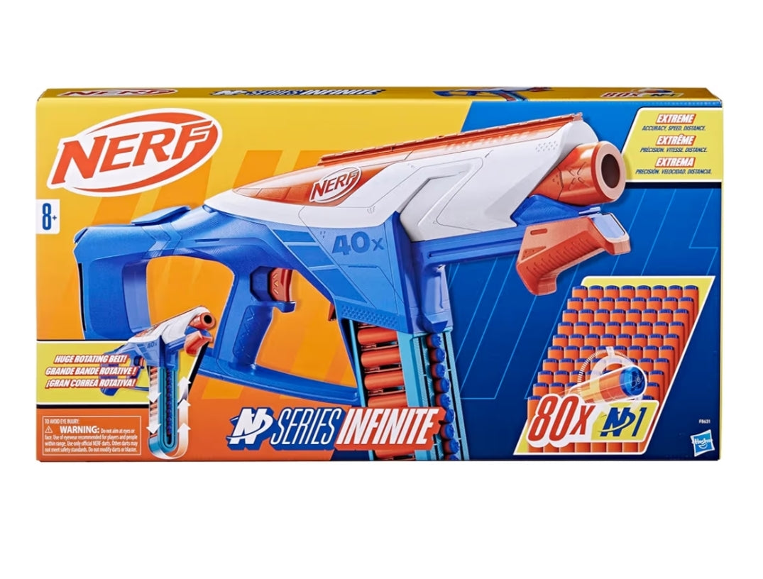 Nerf N Series Infinite Dart Blaster Launcher w/ 80 Official N1 Foam Darts - (Ages 8+)