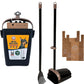 Arm & Hammer Dog Pooper Scooper Swivel Bin & Rake - Black (2 Heavy Duty Scented Waste Bags Included)