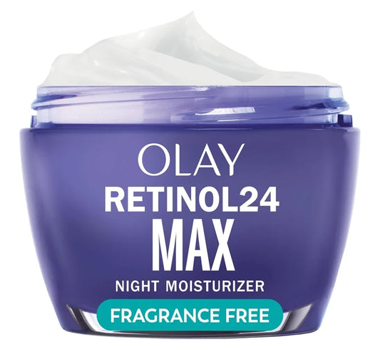 Olay Retinol Gesigbevogtiger, 24 MAX Anti-Veroudering Nagroom Sonder Geur, Hydrerende Velsorg - Peptiede, Gliserien (1.7 Oz)