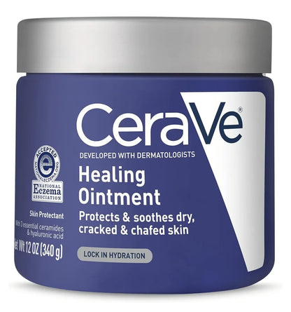 CeraVe Healing Ointment, Hydraterende Velbeskermer met Petrolatum, Hialuroonsuur en Skeramiede, Sonder Geur en Sonder Lanolien (340 g)