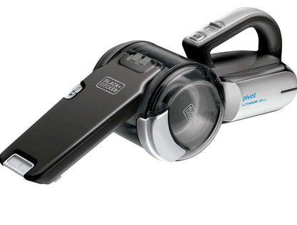 BLACK+DECKER stofsuier Pivot VAC Handstofsuier Koordloos, Motorstofsuier Draagbaar Koordloos met Spleethulpmiddel en Pivot Spuitstuk (BDH2000PL)