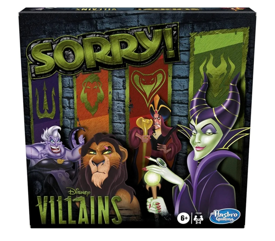 Hasbro Gaming Sorry! Board Game: Disney Villains Edition Kids Game