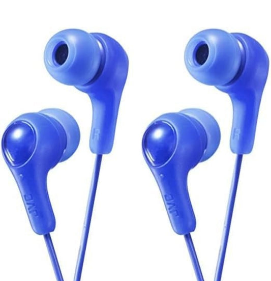 JVC Gumy In-Ear Oorfoon-oortjies, Kragtige Klank, Gemaklike en Veilige Pasvorm, Silikoon Oorstukke S/M/L - HAFX7A (Blou) Een Grootte, 1 Telling (Pak van 2)