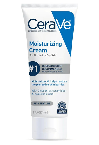 CeraVe Bevogtigende Room, Gesig en Liggaam Bevogtiger, Normale tot Droë Vel (8 oz)