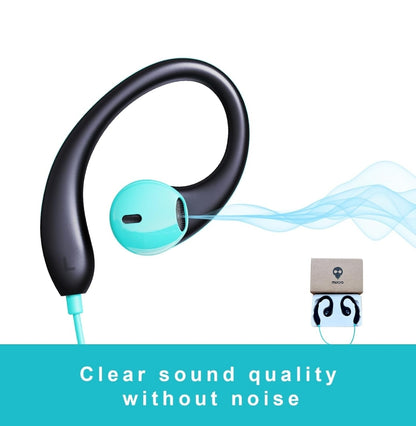 Sportoorfone met koord, binne-oor-koptelefoon met oorhaak, oorclip, hardloopoorfone, oorvaste oorfoontjies, versoenbaar met slimfoon, skootrekenaar, tablet, MP3-3.5mm-aansluiting