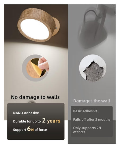 LED Wall Mounted Lights Wall Sconces Lamp 3 Color Temps Burlywood Rechargeable, Remote and Touch Control 5500mAh (3 PK)