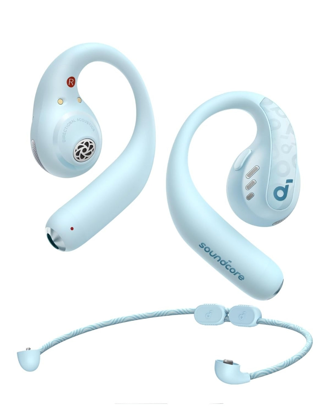 Soundcore by Anker AeroFit Pro Open-Ear Headphones, Ultra Comfort, Secure Fit, Ergonomic Design, Rich Sound with LDAC, Bluetooth 5.3, IP55 Water-Resistant, 46H Playtime, App Control, Wireless Earbuds