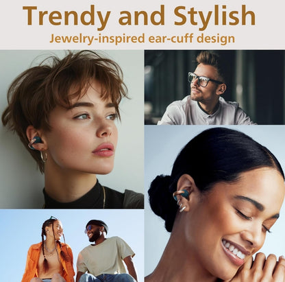 JVC Nearphones Oop Oor Ware Draadlose Oorfone - Oop Oor Oortjies - Bluetooth 5.3 - 24H Speeltyd - IPX4 Waterbestand - Ingeboude Mikrofoon - Bewustheid & Gerief - Oorknip Oortjies - HANP1T