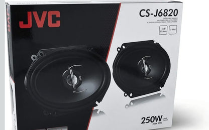 JVC CS-J6820 6" x 8" Motorklankluidspreker met 2-rigting koaksiaal (Swart)