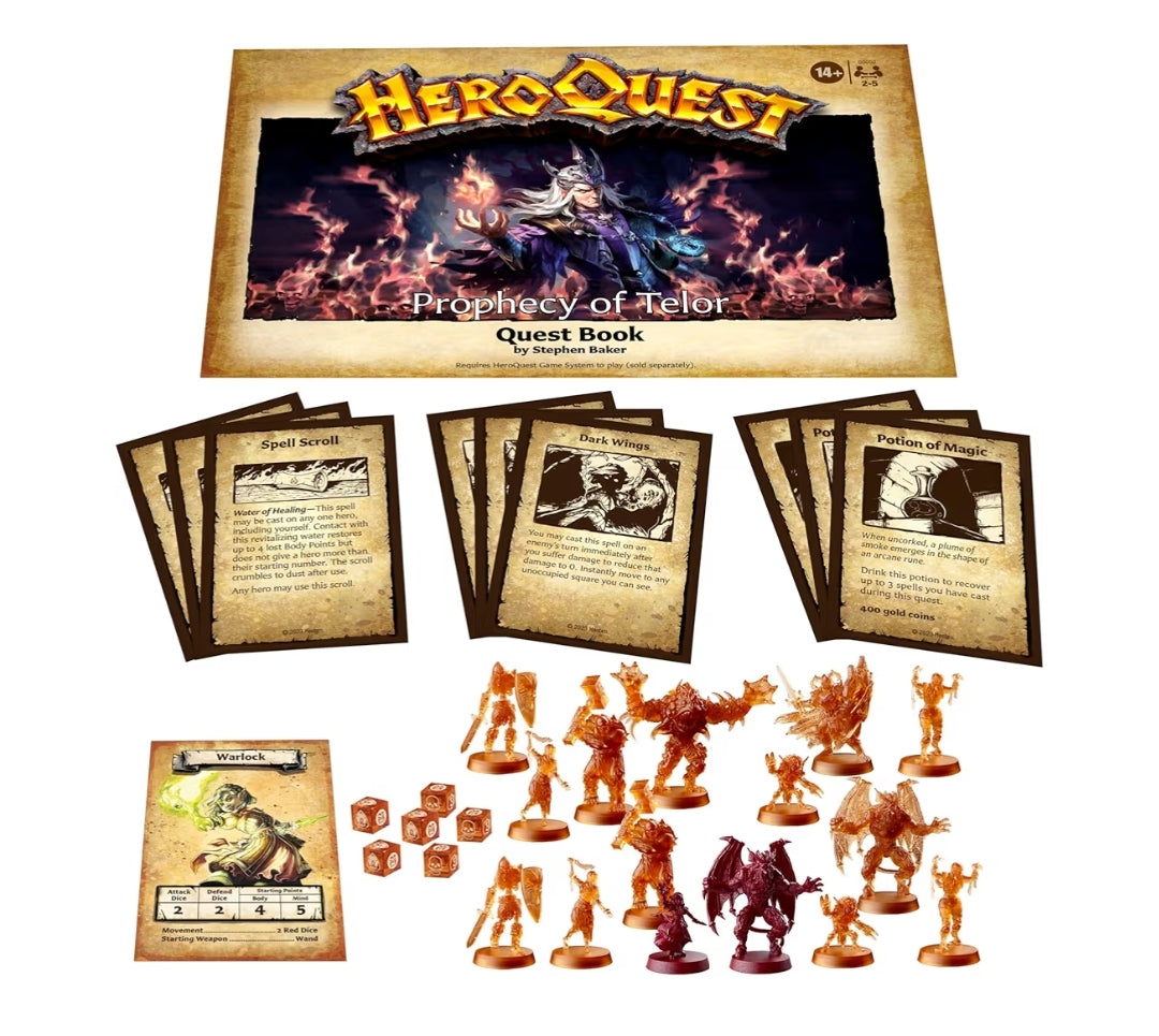 Avalon Hill HeroQuest Prophecy of Telor Quest Pack - Requires HeroQuest Game System to Play - Dungeon Crawler Games