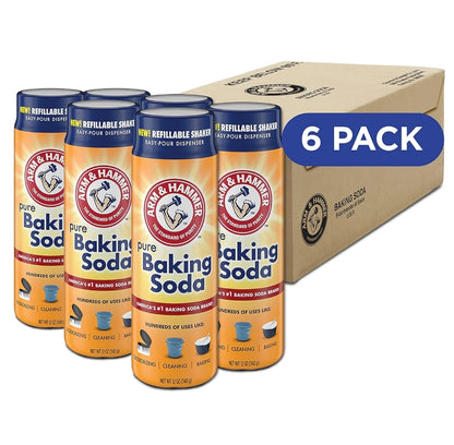 Arm & Hammer Pure Baking Soda Shaker - 12 Oz - (Pack of 6)