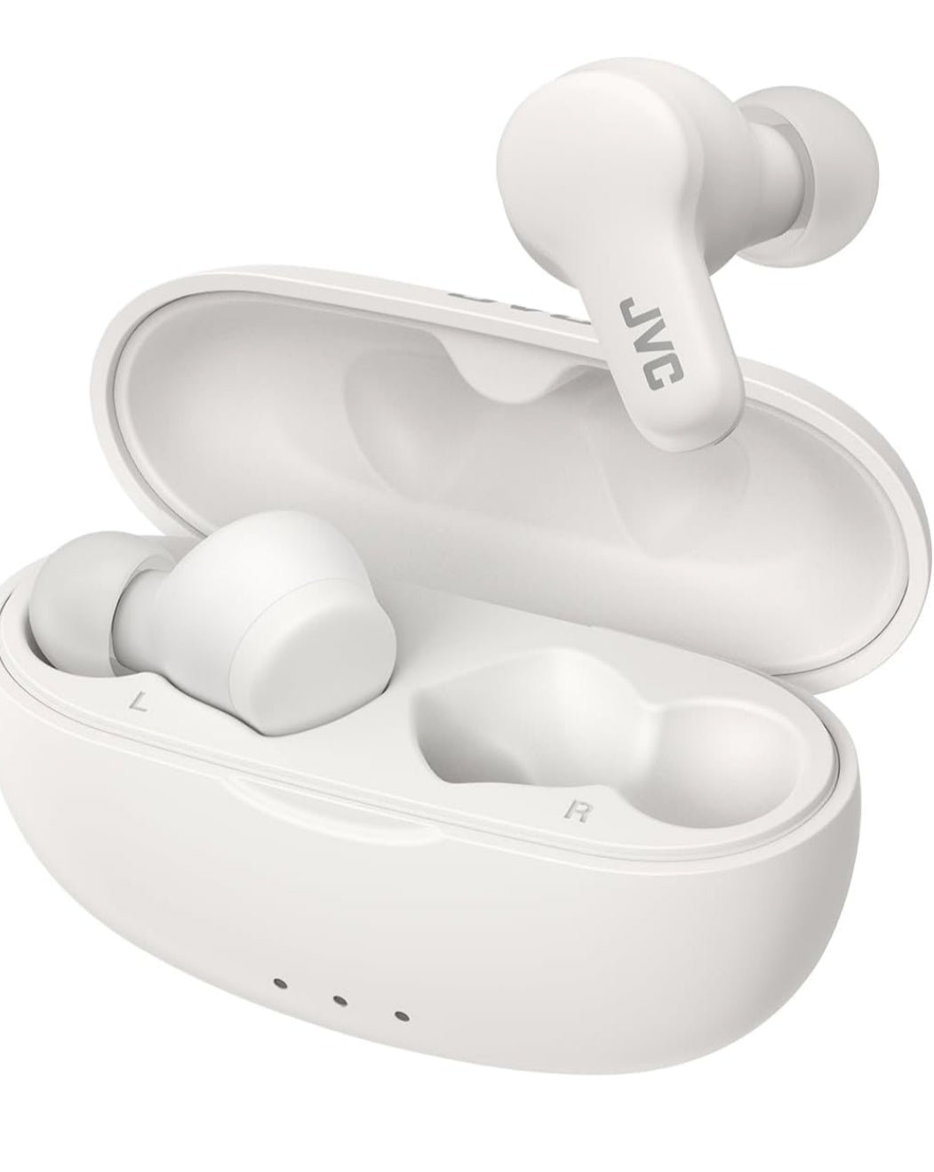 JVC Gumy Ware Koordlose Oorfone, Bluetooth 5.3, Laaikas, 24-Uur Speeltyd, IPX4 Waterbestand, Gemaklike Veilige Pasvorm met XS/S/M/L Oorstukke, Ingeboude Mikrofoon vir Oproepe, iPhone/Android/PC - HAA7T2