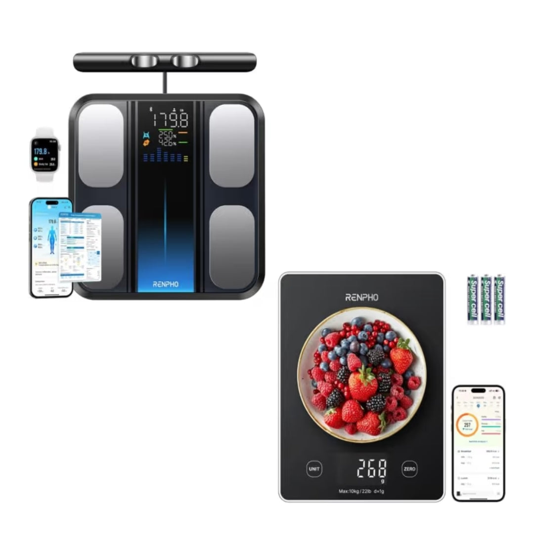 Bundle Smart Food Weight Scale and Smart Scale for Body Weight