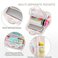 Clear Backpack for Girls Women Transparent Kids Elementary College School Bag Travel Laptop Backpacks Large Bookbags (Beige)