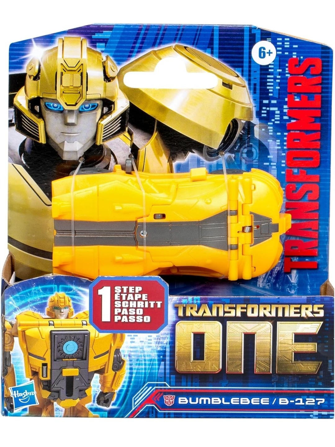 Transformers One Cog Changer Bumblebee (B-127) 4-Inch Robot Action Figure, Interactive Toys for Boys and Girls Ages 6 and Up