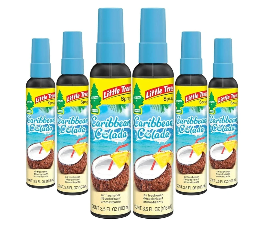 LITTLE TREES Kar Lugverfrissersproei Langdurige Geur Varsheid vir Onderweg -Caribbean Colada (6)