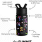 Simple Modern Kids Summit Water Bottle with Straw Lid | Transformers 14oz Stainless Steel Cup Insulated Tumbler for Toddlers, Boys, School | Transformer Block Nation