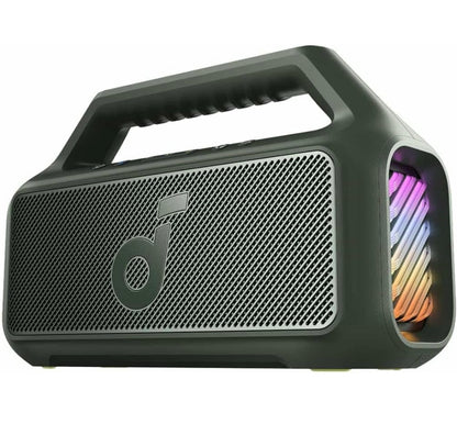 Soundcore Boom 2 By Anker, Outdoor Speaker, 80W, Subwoofer, BassUp 2.0, 24H Playtime, IPX7 Waterproof, Floatable, RGB Lights, USB-C, Custom EQ, Bluetooth 5.3, Portable for Camping, Beach, and Backyard