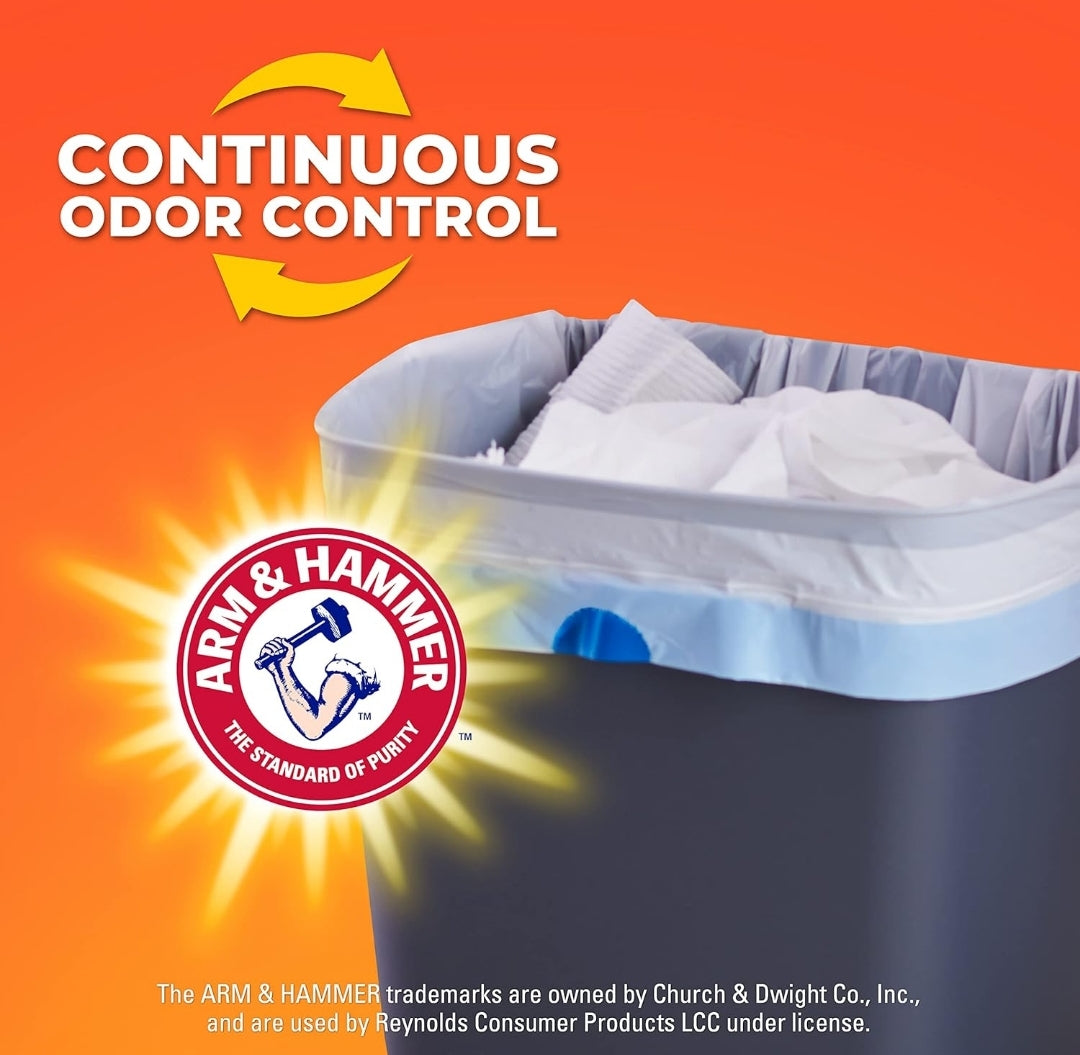 Hefty Medium Trash Bags, Ocean Water Scent - 8 Gallon (26 CT)